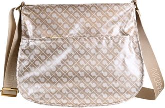 Gherardini Small Beige Geometric Pattern Crossbody Satchel