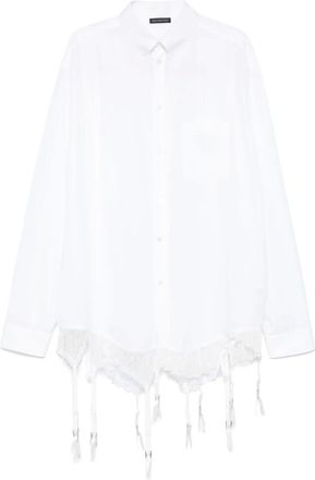 Balenciaga Camicia con rifinitura in pizzo - Bianco