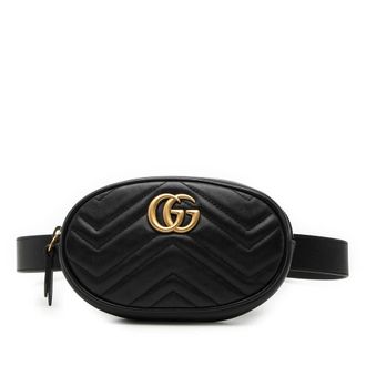 Gucci Pre-owned Gucci GG Marmont Matelasse Leather Belt Bag Ladies 476434 525040