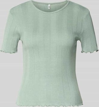 Only Slim Fit T-Shirt aus Baumwoll-Mix Modell TENNA in Schilf, Gr&ouml;&szlig;e XL