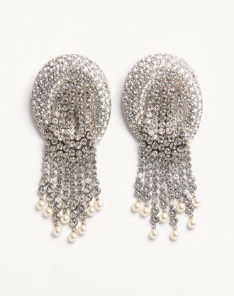 Valentino Garavani Orecchini Kabarett Valentino in Metallo e Cristalli Donna PALLADIO/CRYSTAL UNI