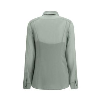 Max Mara Womens Bicolor Silk Shirt