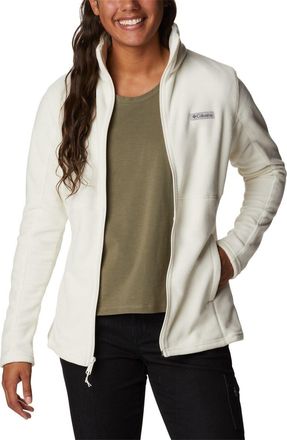 Columbia Fleecejas met logo voor dames (Krijt)