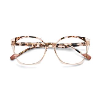 Etnia Barcelona Cleopatra Cat-eye Eyeglasses with Translucent Frame and Tortoishell Accent