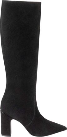 I Saw It First Dames Su&egrave;de Blokhak Kniehoog Boots (Zwart)