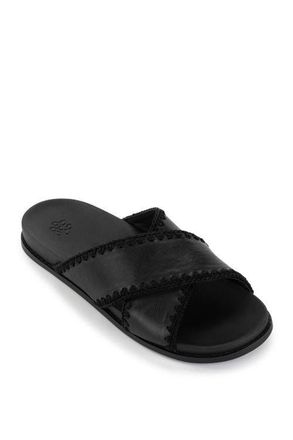 The Sak Penelope Leather Slip On Sandal in Black at Nordstrom, Size 11