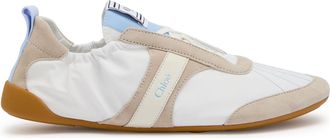 Chlo&eacute; Kick Panelled Nylon Sneakers - White And Blue - 37 (IT37 / UK4)
