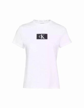 Calvin Klein Womens CK 1996 Crew-Neck T-Shirt, White - Size: 18/16