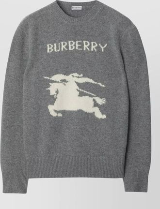 Burberry ekd crewneck sweater intarsia long sleeves
