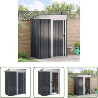 vidaXL vidaXL Casetta in metallo - Casette da giardino Antracite 137 x 81 x 180 cm Metallo