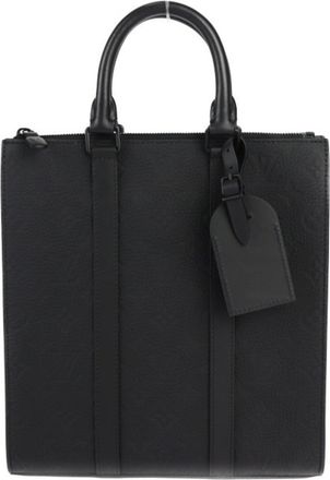 Louis Vuitton Black Leather Handbag Tote Bag (Pre-Owned)