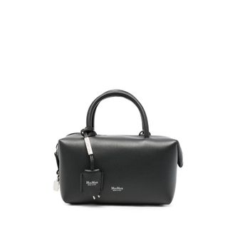 Max Mara Holdalls Logo-print Leather Mini Bag
