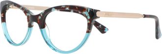 Guess Womens Cat Eye Glasses In Brown/blue/gold