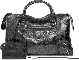 Balenciaga Le City Medium - Dames - Handtassen - Grijs - ONE Size - Katoen - Tassen