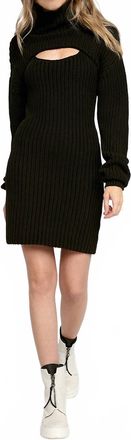 Rta Jady Cropped Sweater With Dress In Black