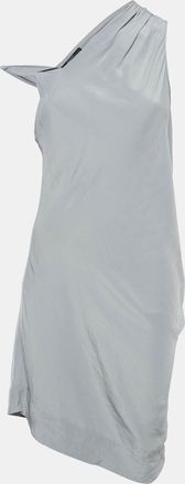 AllSaints Grey Crepe Asymmetric Sleeveless Midi Dress
