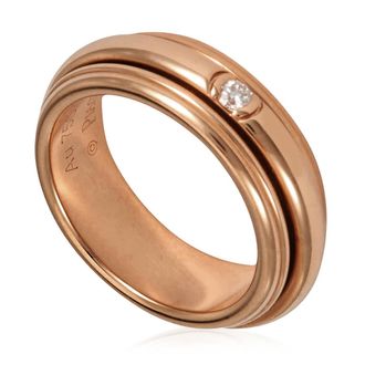 Piaget Possession Unisex Rose Gold.04 CT Diamond Ring, Size 53
