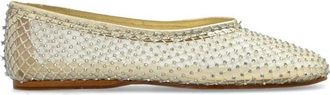 Forte_Forte Ballerinas met glinsterende kristallen - Dames - Ballerinas - Geel - 41 EU - Leer - Schoenen