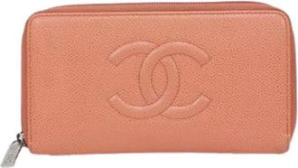 Chanel Pre-owned Wallets, female, Orange, Size: ONE SIZE Pre-owned Vintage Long Wallet (bi-fold)