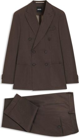BOSS Two-piece slim-fit suit in stretch cotton