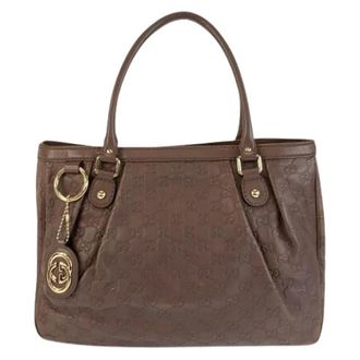 Gucci Pre-owned Handbags, female, Brown, Size: ONE SIZE Pre-owned Sukey Leather Tote Bag