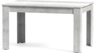Home Heavenly Mesa comedor fija para 6 comensales de 140 cm en color concrete blanco