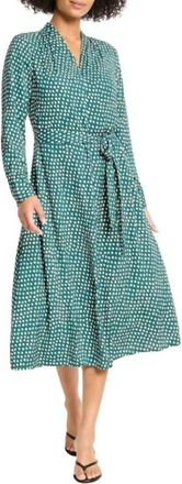 Nic+Zoe Womens Shadow Dot Olivia Dress In Green Multi