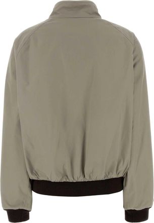 Miu Miu Womens Cotton Blend Reversible Jacket Gray Nylon