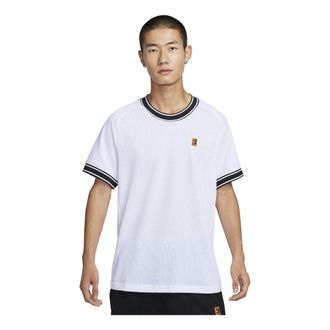 Nike Court Heritage Tennis T-Shirt Asia Sizing White FN0319-101