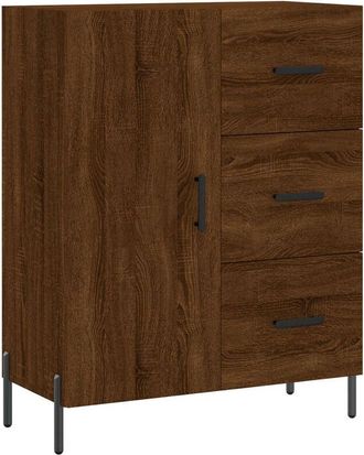 vidaXL Aparador de madera de ingeniería marrón roble 69,5x34x90 cm Vidaxl