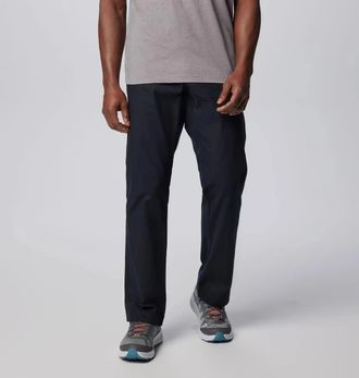 Columbia Mens Columbia Flex ROC Pants Black Cotton Stretch Flat Front Straight Leg JZZ488
