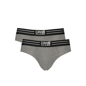 Cavalli Mens 2pack Briefs Cotton Underwear - Grey - Size X-Large