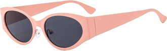 Generic Vacation Men Outdoor Sunglasses Sports Women Driving Shopping Sun Glasses(Pink)