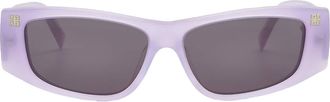 Givenchy Dark Grey Rectangular Ladies Sunglasses GV40048F 78A 56