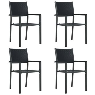 Berkfield Home Decorative 5 Piece Garden Dining Set Black