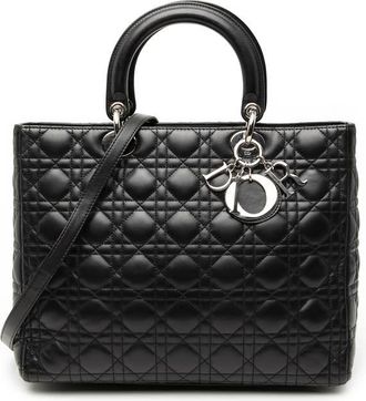 Dior Pre-owned Dior Large Lambskin Cannage Lady Ladies AM5XHA461IVT002G