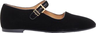 The Row Ava Mary Jane velvet flats
