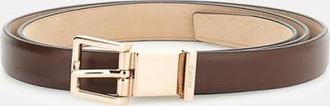 Max Mara Dark Brown Logo Buckle Belt