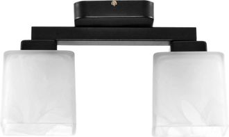 OEM L&aacute;mpara De Techo Negra Con Pantalla Blanca Karo Kofi 11-458