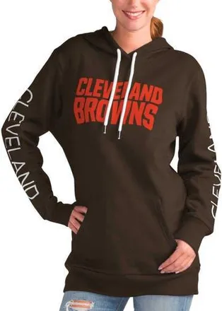 G-III 4Her by Carl Banks Womens G-III 4Her by Carl Banks Brown Cleveland Browns Extra Inning Pullover Hoodie at Nordstrom, Size Xx-Large