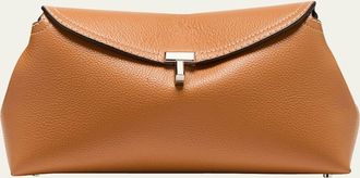 Toteme T-Lock Top Handle Bag in Pebble Grain Leather
