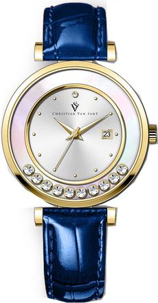 Christian Van Sant Womens Bria Silver Round 40mm