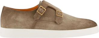 Santoni Klassieke Beige Loafer Schoenen - Heren - Platte Schoenen - Beige - 42 EU - Schoenen