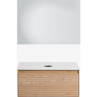 Sklum Sklum - Conjunto De Mueble De Ba&ntilde;o En Madera De Fresno Tedrik