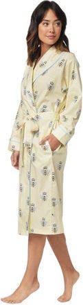 The Cats Pajamas Luxe Pima Shawl Collar Robe in Queen Bee Honey at Nordstrom, Size Medium