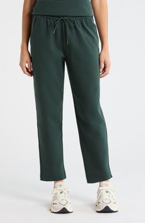 Zella Tempo Terry Ankle Pants in Green Timber at Nordstrom, Size X-Small