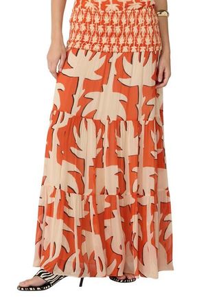 Diane Von F&uuml;rstenberg Dina Skirt in Heritage Palm Big Burnt Orange at Nordstrom, Size Xx-Small