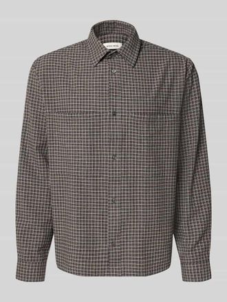 Wood Wood Regular Fit Freizeithemd mit Kentkragen Modell Nico in Black, Gr&ouml;&szlig;e XXL