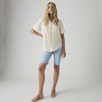 Levi's Shaping Bermuda Shorts - Womens - 23 - Blue