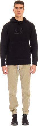C.P. Company Bear Hoodie Wool with Tone-on-Tone Logo